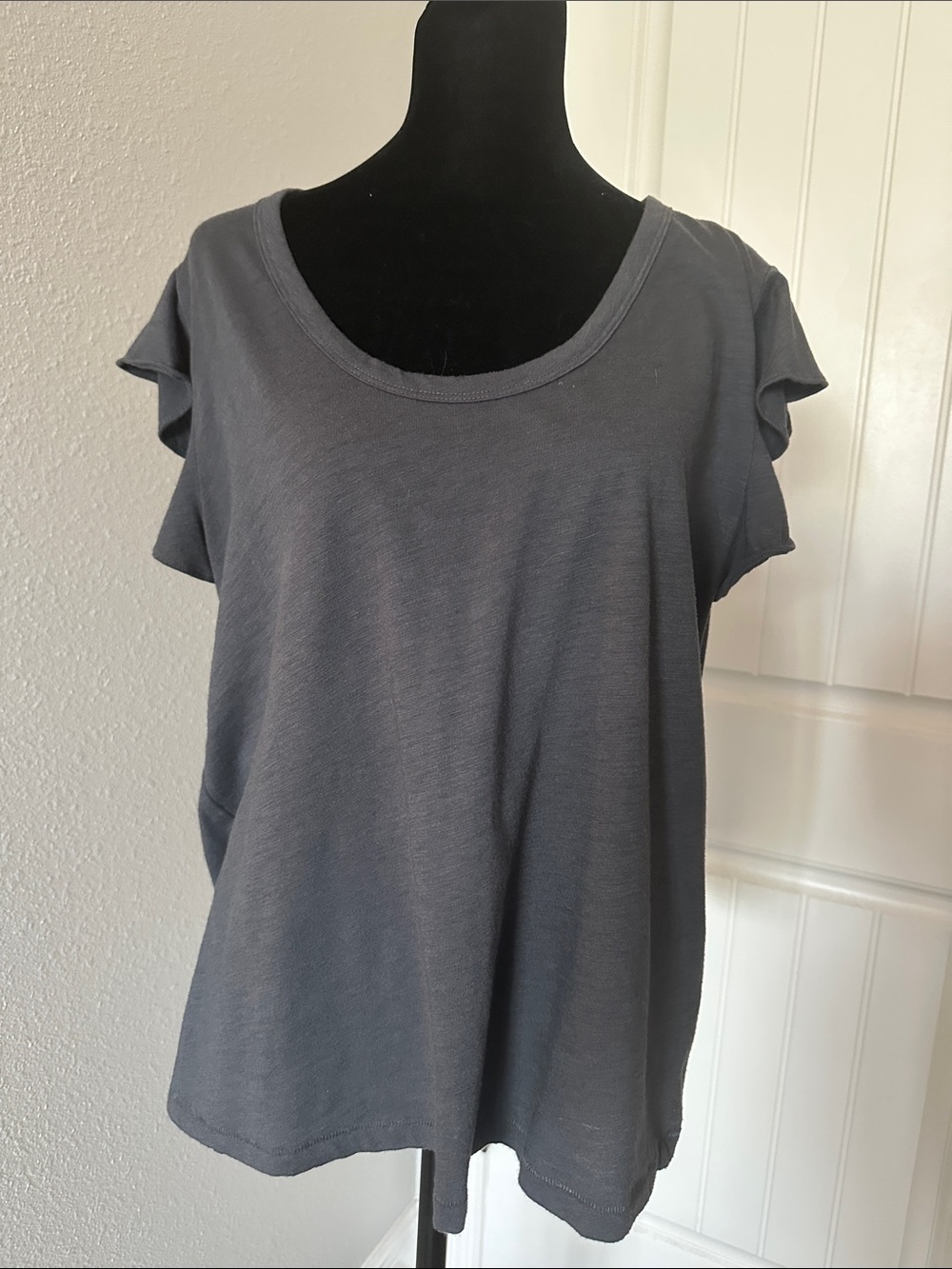 LOFT Women's Slate Gray Short-Sleeve Top